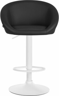 Barstoel Devia Kunstleer wit, Zwart