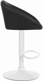 Barstoel Devia Kunstleer wit, Zwart