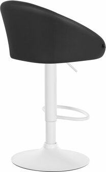 Barstoel Devia Kunstleer wit, Zwart