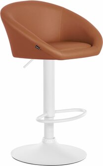 Barstoel Devia Kunstleer wit, Bruin