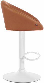 Barstoel Devia Kunstleer wit, Bruin