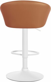 Barstoel Devia Kunstleer wit, Bruin