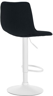 2-delige set barkrukken Lix Stof W, Zwart