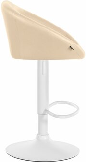 Barstoel Devia Kunstleer wit, Creme