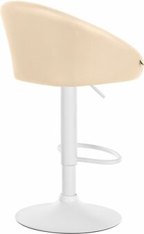 Barstoel Devia Kunstleer wit, Creme