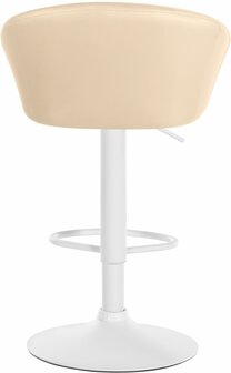 Barstoel Devia Kunstleer wit, Creme