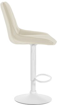 2-delige set barkruk Tino kunstleer wit, Creme