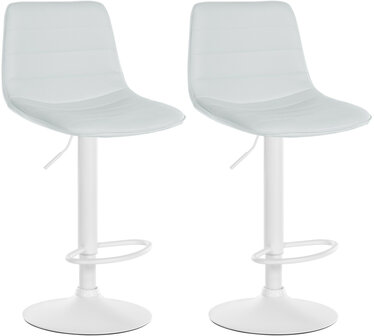 2-delige set barkrukken Lix kunstleer W, Wit
