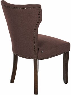 Set van 2 eetkamerstoelen Zidir Stof antiek-donker, Bruin