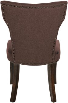 Set van 2 eetkamerstoelen Zidir Stof antiek-donker, Bruin