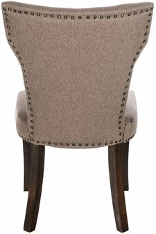 Set van 2 eetkamerstoelen Zidir Stof antiek-donker, Taupe