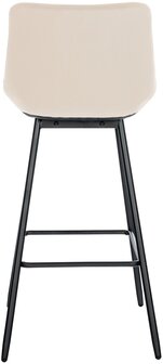 Barkruk Wosten Fluweel, Creme