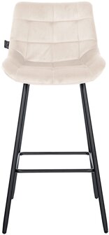 Barkruk Wosten Fluweel, Creme