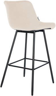Barkruk Wosten Fluweel, Creme