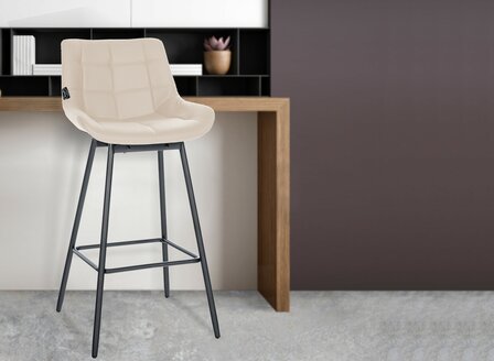 Barkruk Weston Draaibaar Kunstleer, Creme