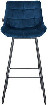 Barkruk Weston Draaibaar Fluweel, Blauw
