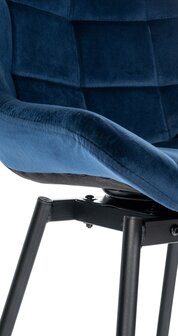 Barkruk Weston Draaibaar Fluweel, Blauw