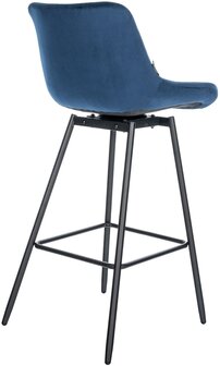 Barkruk Weston Draaibaar Fluweel, Blauw