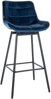 Barkruk Weston Draaibaar Fluweel, Blauw