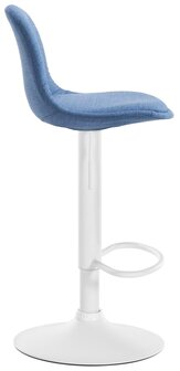 Barstoel Keil Stof wit, Blauw