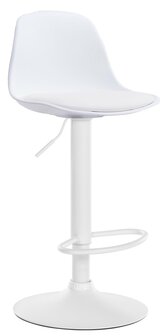 Barstoel Keil Kunstleer wit, Wit