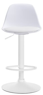 Barstoel Keil Kunstleer wit, Wit