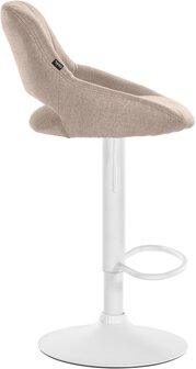 Barkruk Melit Stof wit, Taupe