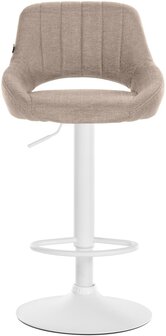 Barkruk Melit Stof wit, Taupe