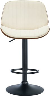 2-delige set barkruk Navo kunstleer, Creme