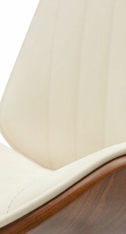 2-delige set barkruk Navo kunstleer, Creme