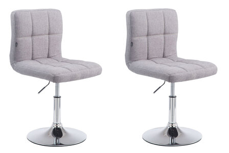 2-delige set Lounger Pilmi V2 Stof, Grijs