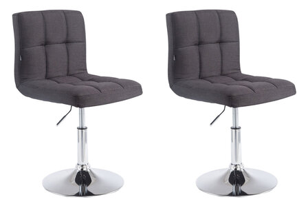 2-delige set Lounger Pilmi V2 Stof, Zwart
