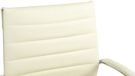 Bureaustoel Aaklond Echtleder, Creme