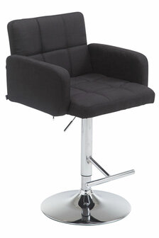 Barstoel Les Engalos Stof C, Zwart