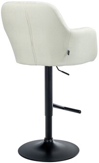 Barkruk Nitimi Stof zwart, Creme