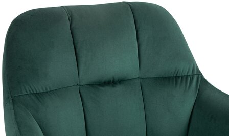 Barkruk Nitimi Fluweel chroom, Groen