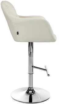 Barstoel Nitimi Kunstleer chroom, Creme