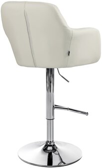 Barstoel Nitimi Kunstleer chroom, Creme