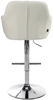 Barstoel Nitimi Kunstleer chroom, Creme