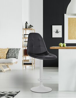 Barstoel Ilmiri Kunstleer W, Zwart