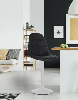 Barstoel Ilmiri Stof W, Zwart