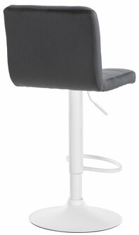 2-delige set barkrukken Pure fluweel wit, Zwart