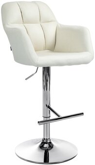Barstoel Nitimi Stof chroom, Creme