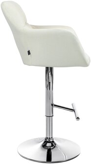 Barstoel Nitimi Stof chroom, Creme