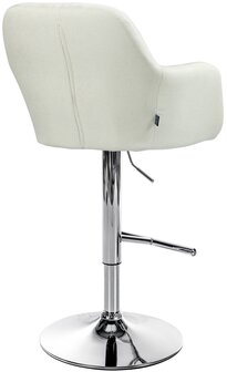 Barstoel Nitimi Stof chroom, Creme