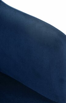 Barkruk Nitimi Fluweel chroom, Blauw