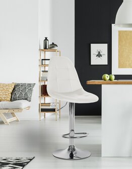 Barstoel Ilmiri Kunstleer C, Wit
