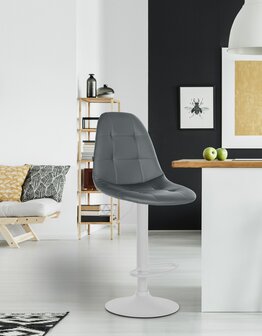 Barstoel Ilmiri Kunstleer W, Grijs