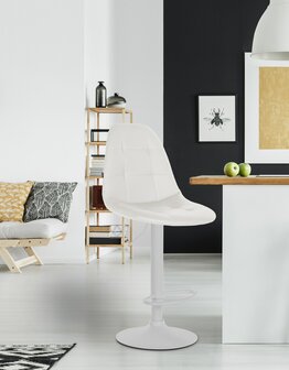 Barstoel Ilmiri Kunstleer W, Wit