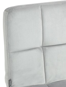2-delige set barkrukken Pure fluweel chroom, Grijs